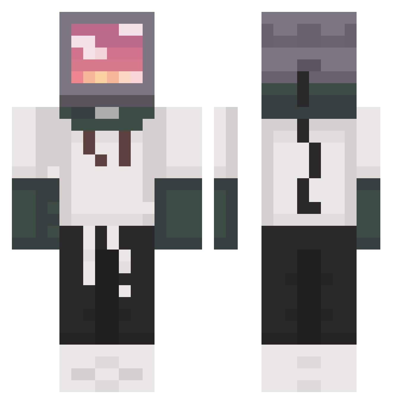 FlyingCucumber0 Minecraft skin, front and back view