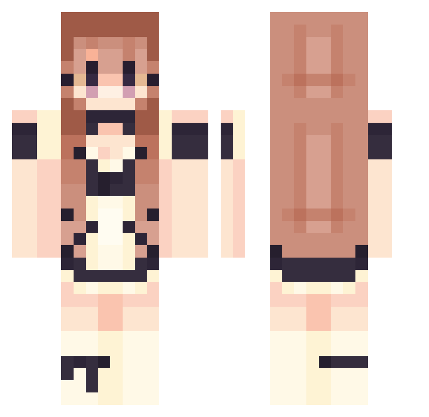 carolan Minecraft skin, front and back view