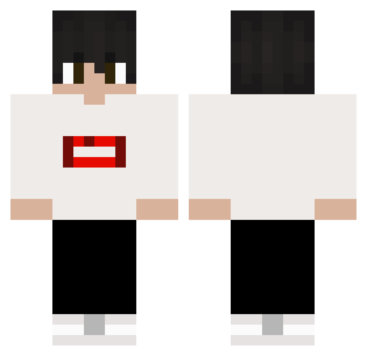 itzbarros Minecraft skin, front and back view