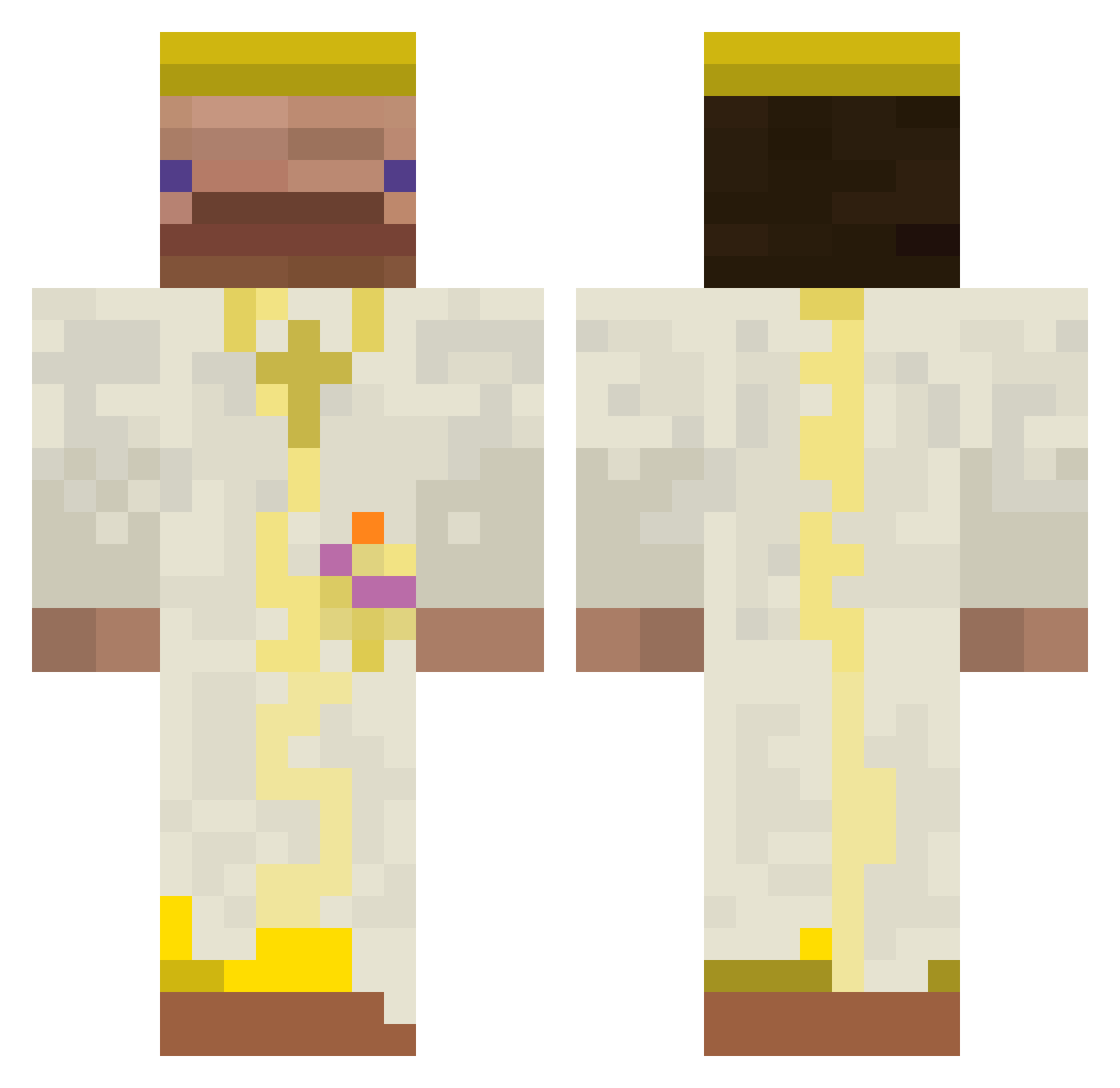 QUAKCARLOS Minecraft skin, front and back view