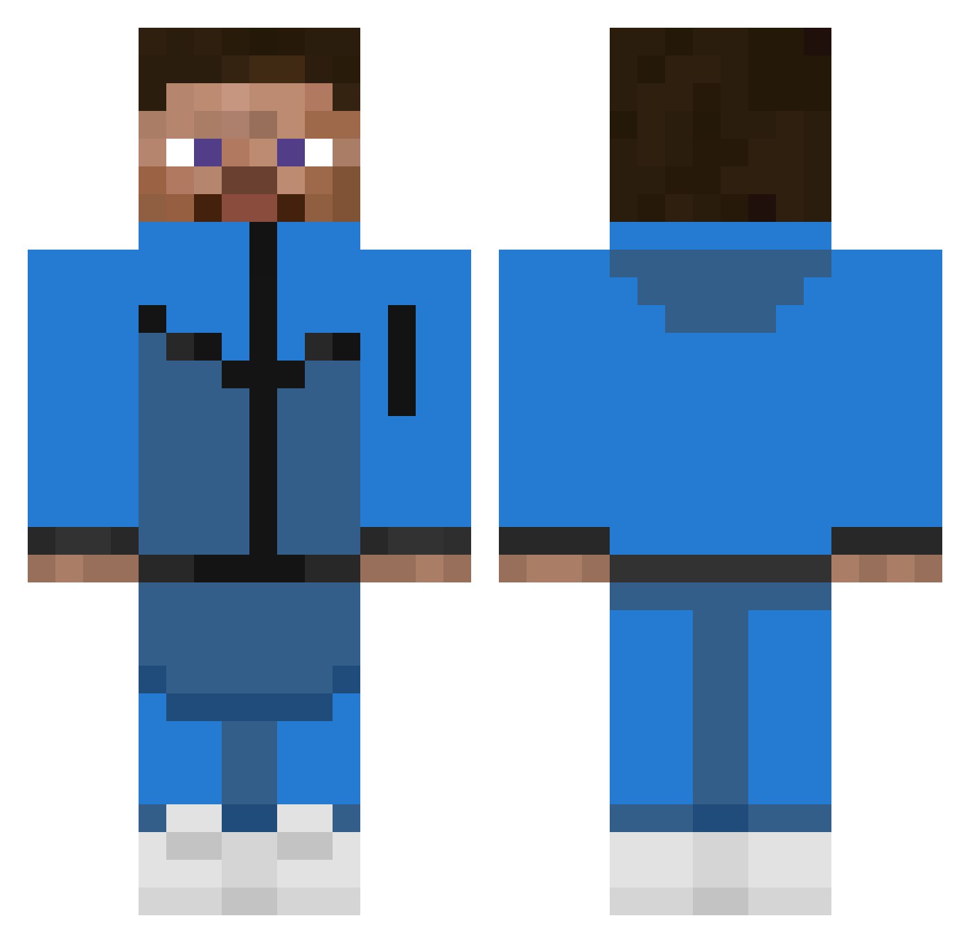 DanilotheGOAT Minecraft skin, front and back view