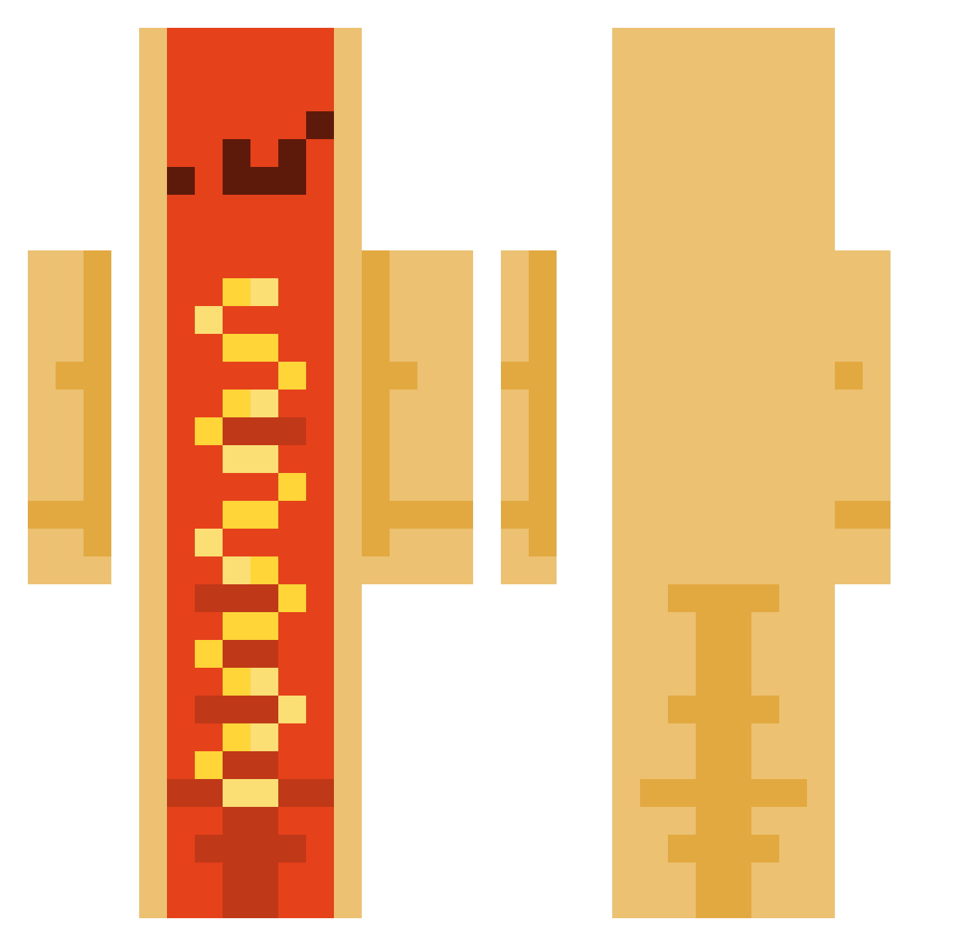 Loma123 Minecraft skin, front and back view