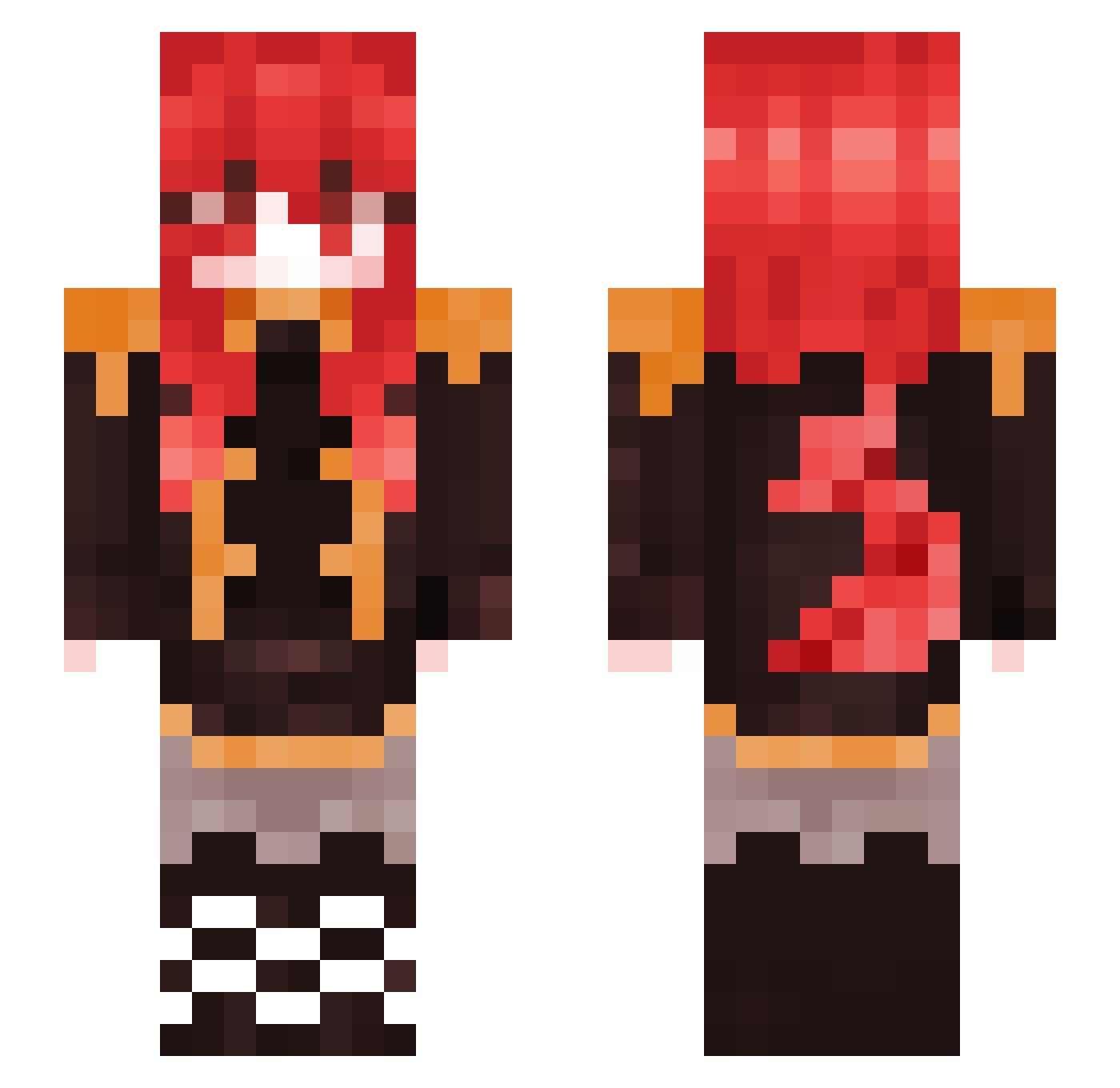 Ccasend83 Minecraft skin, front and back view