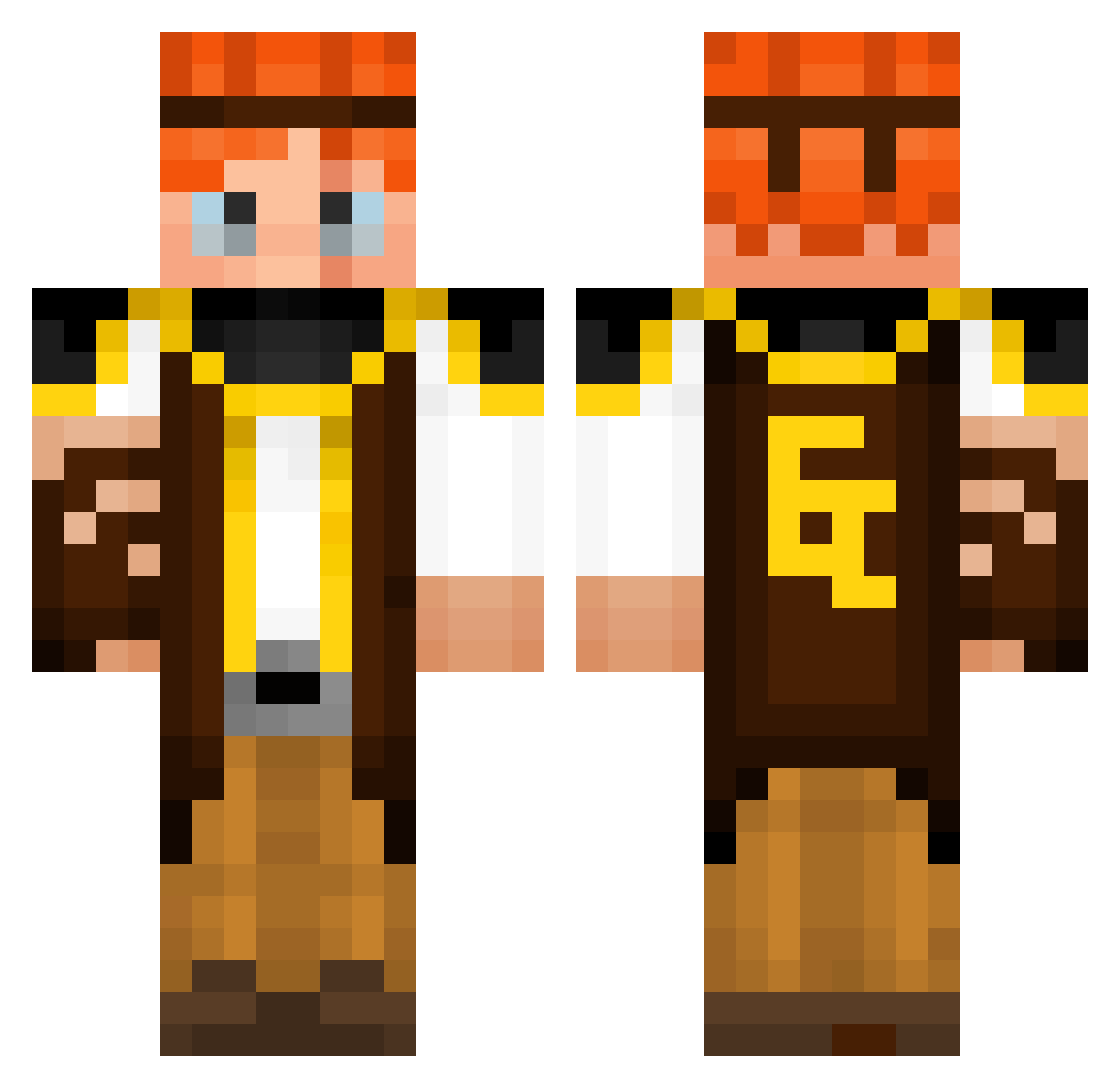 GuardiostheGreat Minecraft skin, front and back view