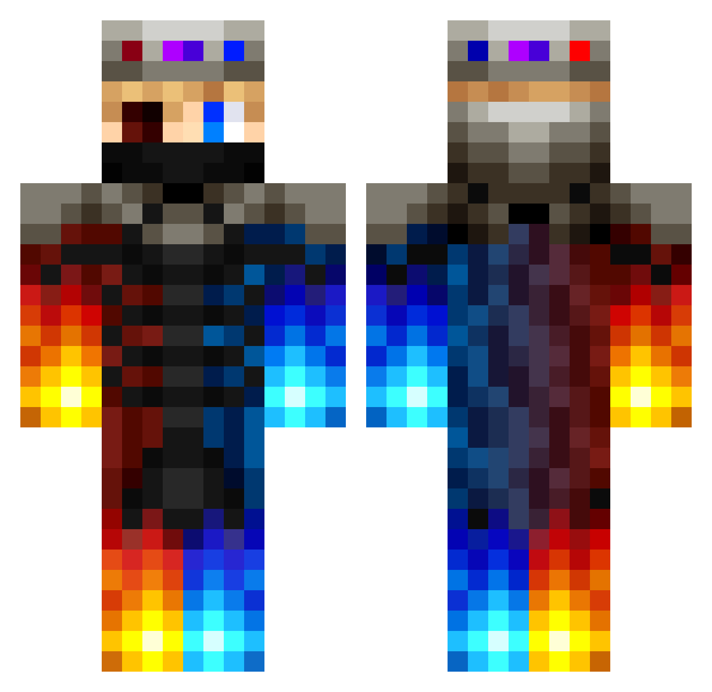 Rhinar Minecraft skin, front and back view