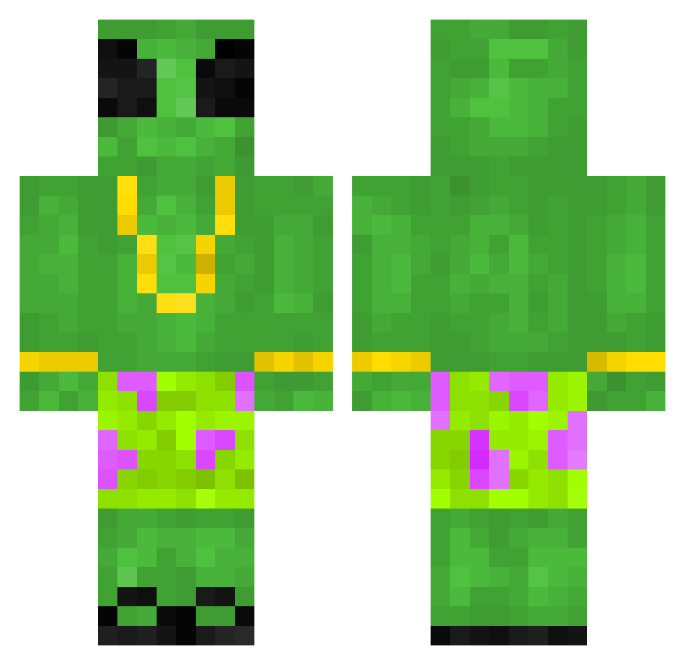 reggae19955 Minecraft skin, front and back view