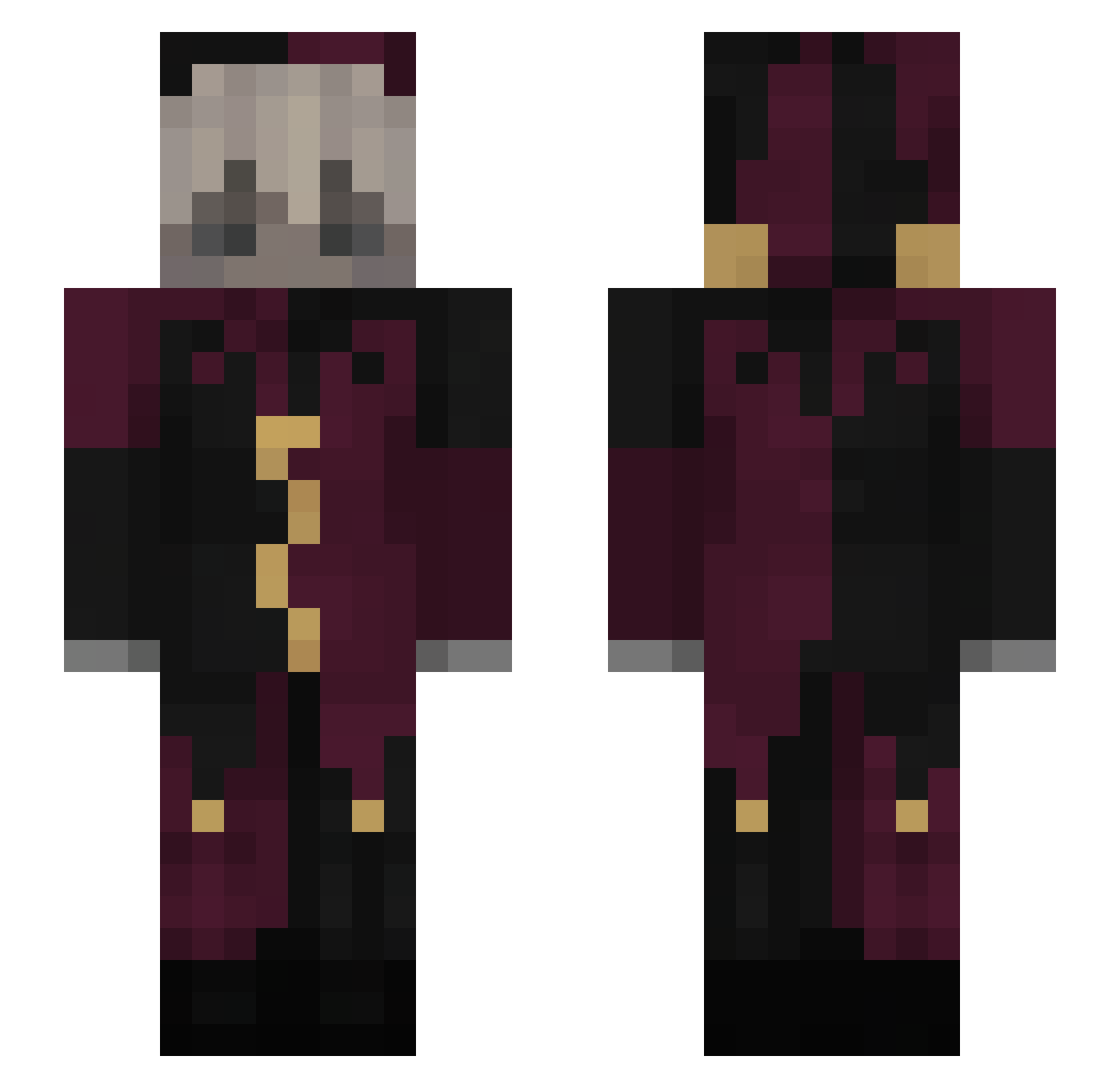 D4nY0_ Minecraft skin, front and back view