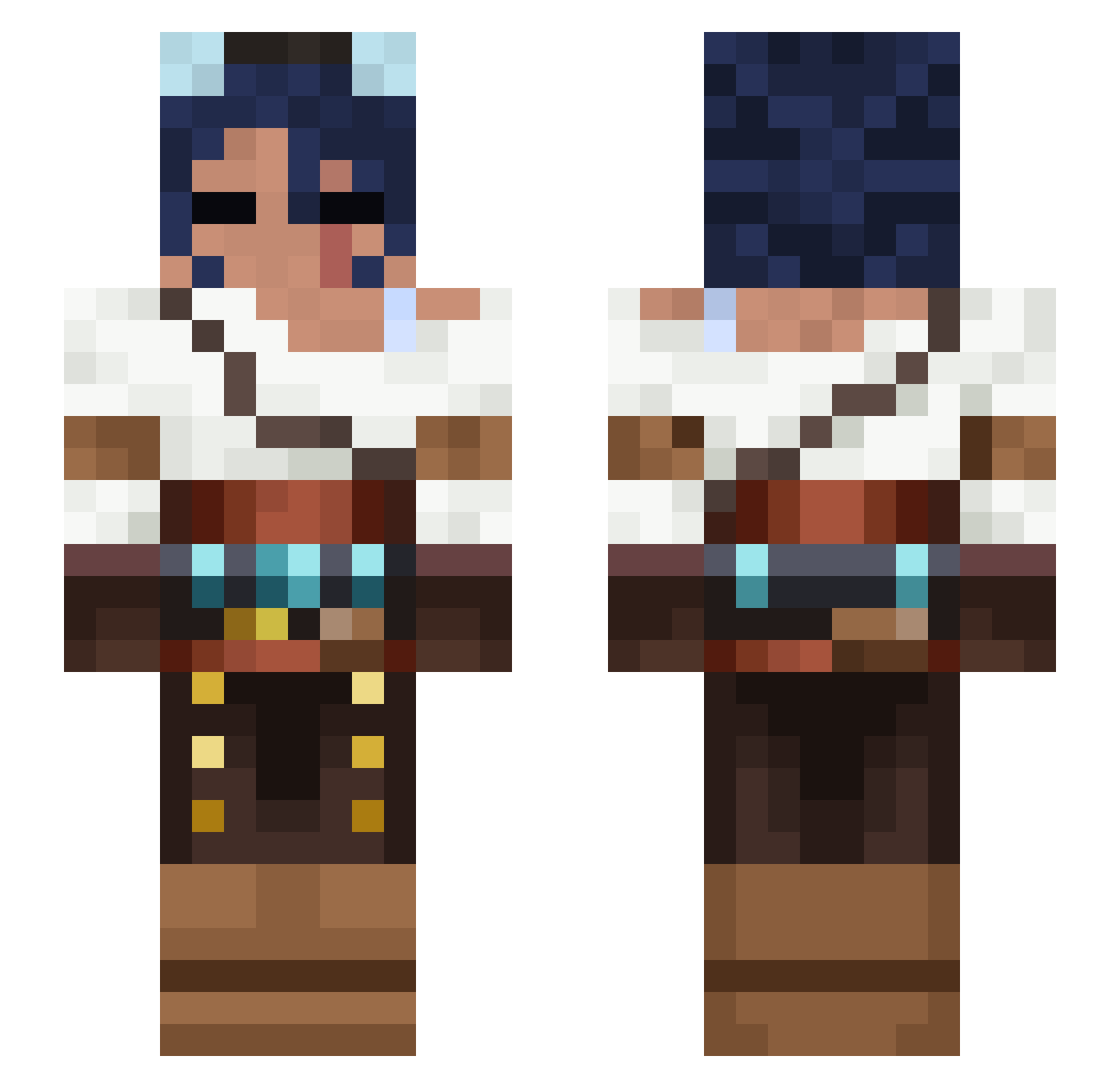CherryburnerFMC Minecraft skin, front and back view