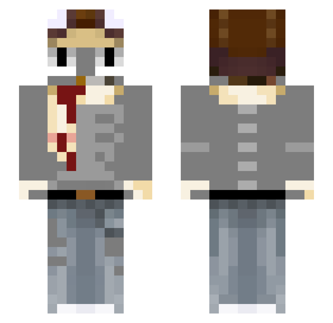 _Aspen2000 Minecraft skin, front and back view