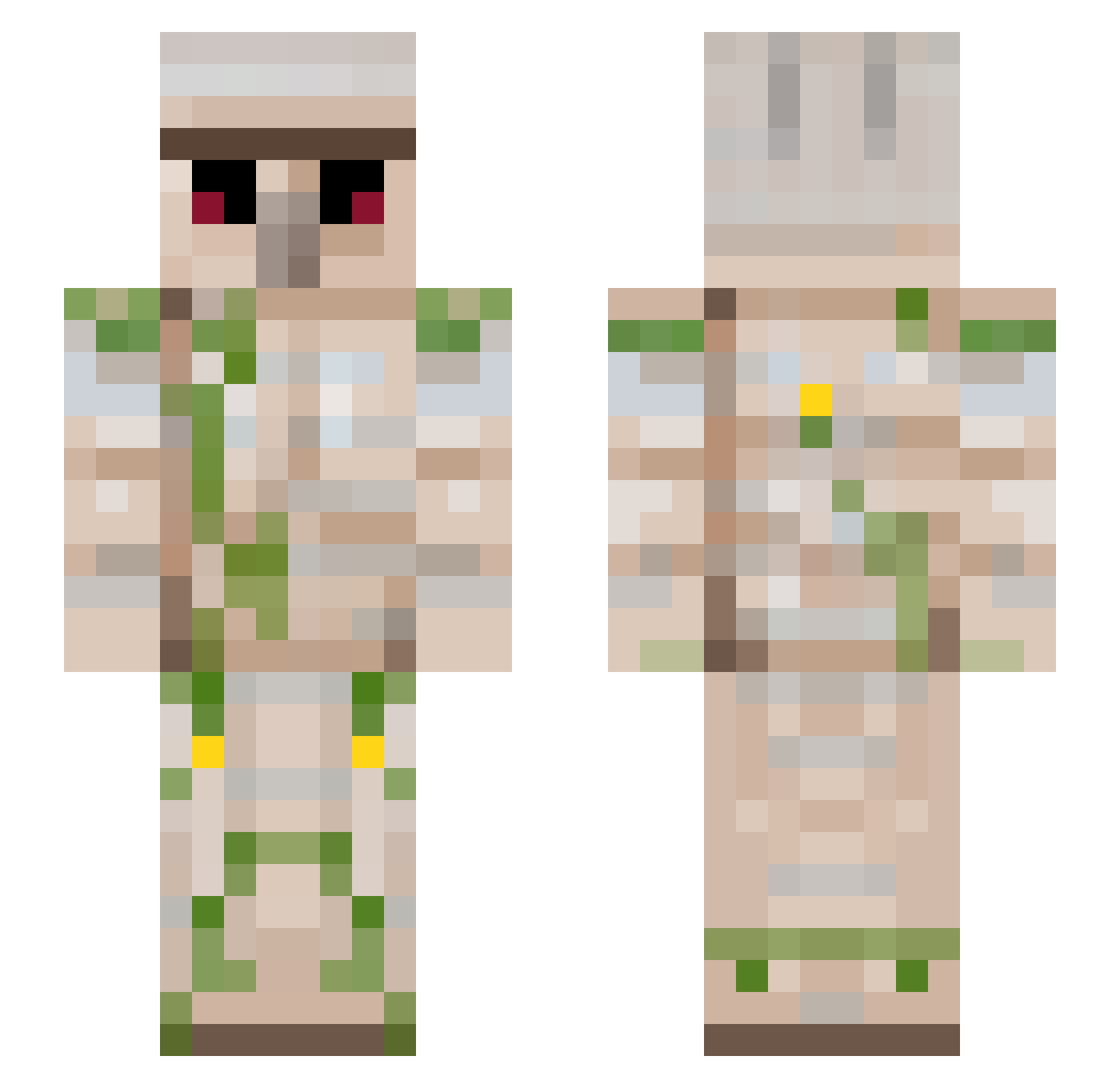 purplepizza1416 Minecraft skin, front and back view