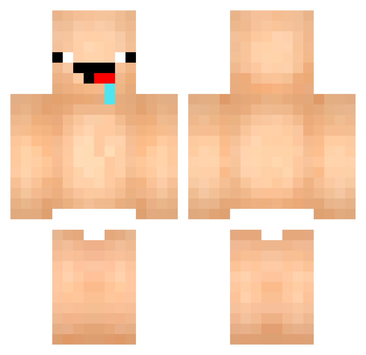Mango_LuiLui Minecraft skin, front and back view