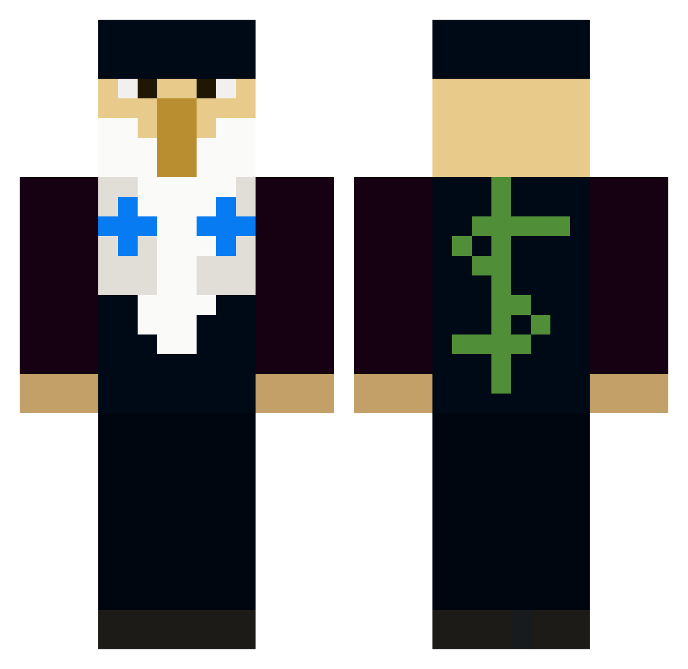 TsjadDraugr Minecraft skin, front and back view