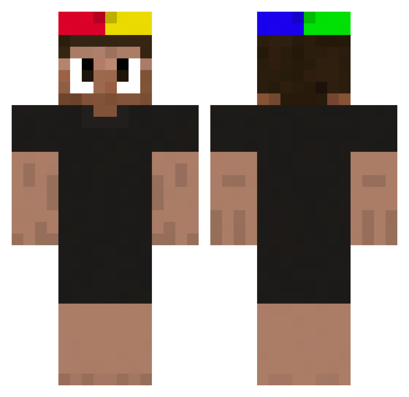 rafokkj Minecraft skin, front and back view