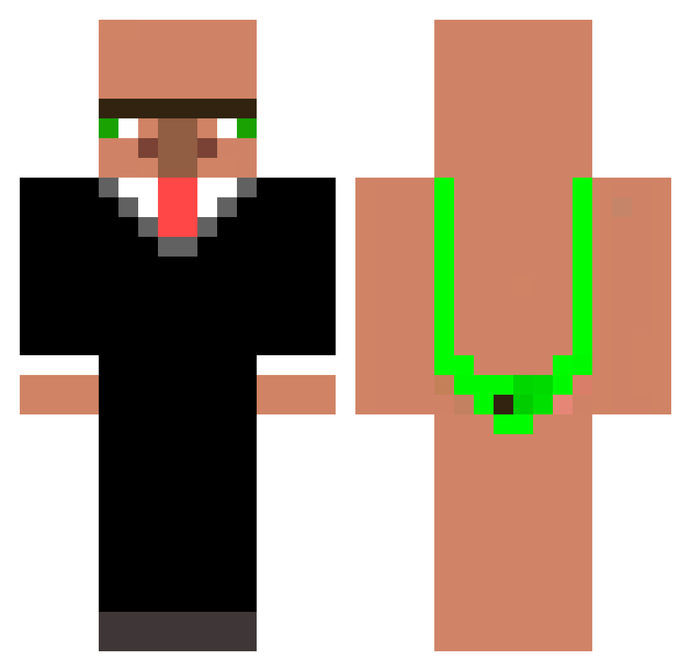 FinalGnu5329510 Minecraft skin, front and back view