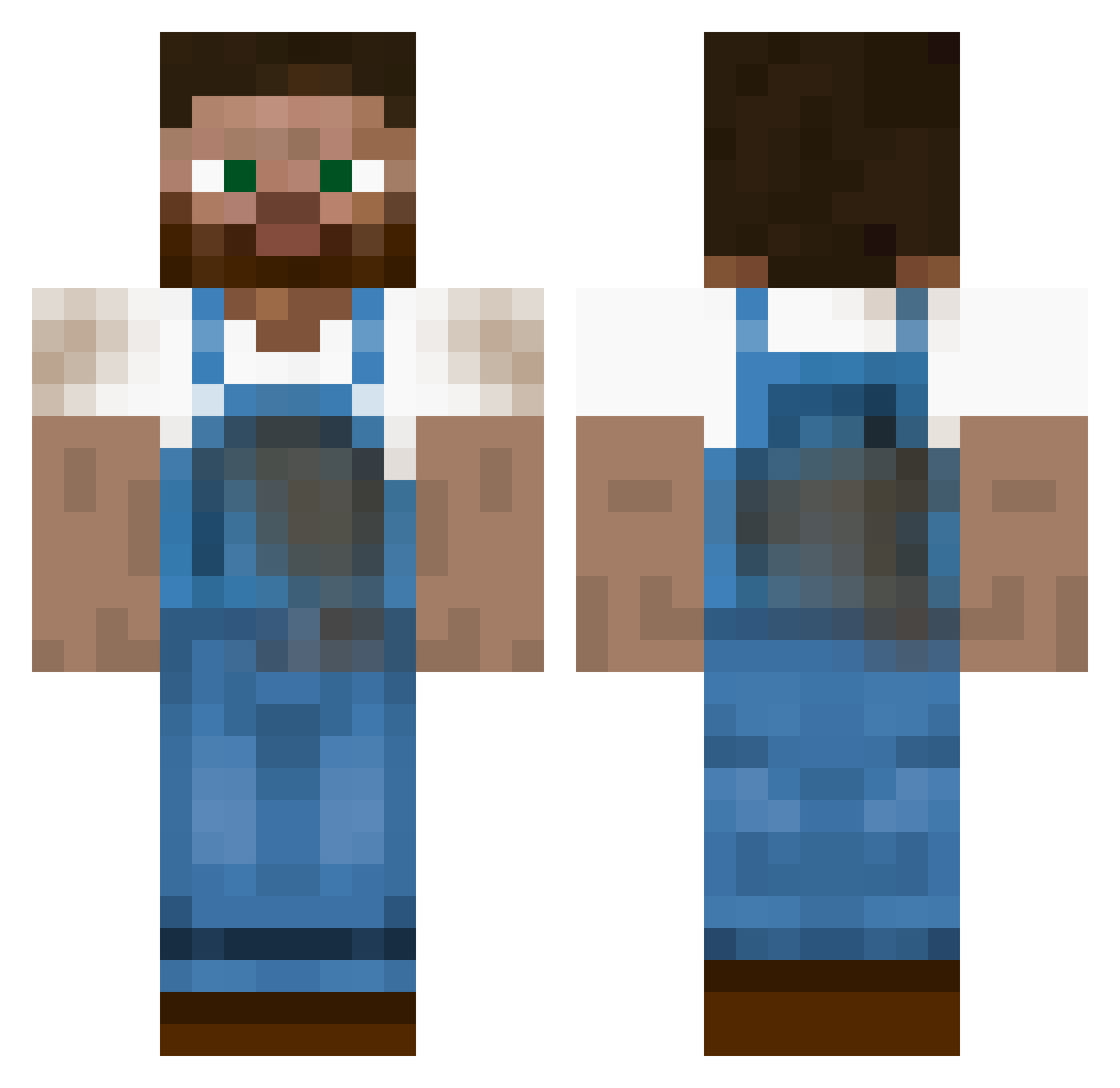 MarekDzwoni Minecraft skin, front and back view
