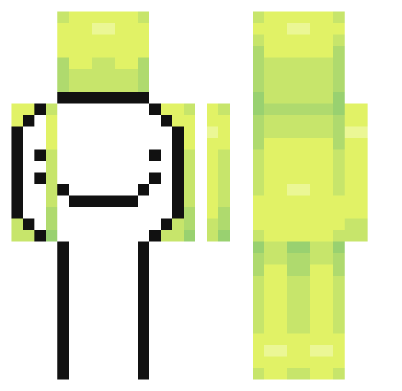 Dream269 Minecraft skin, front and back view
