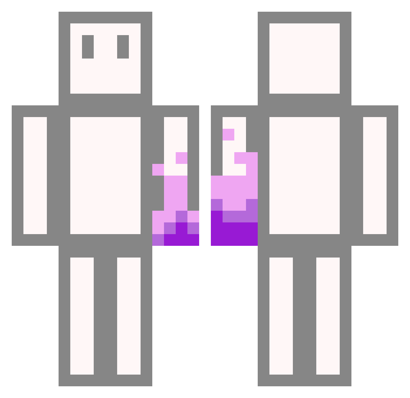 VumGPorto Minecraft skin, front and back view