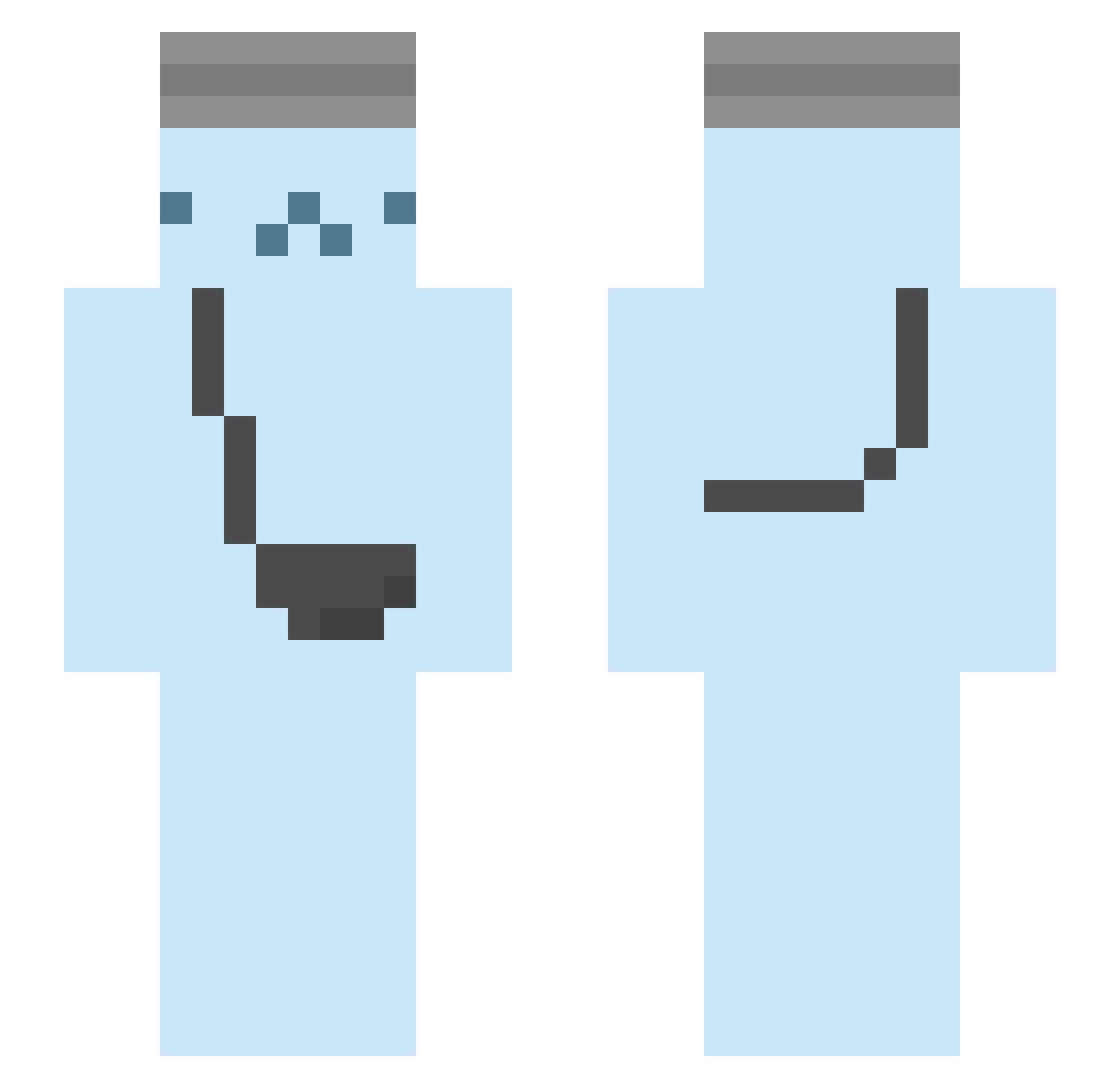 miychael Minecraft skin, front and back view