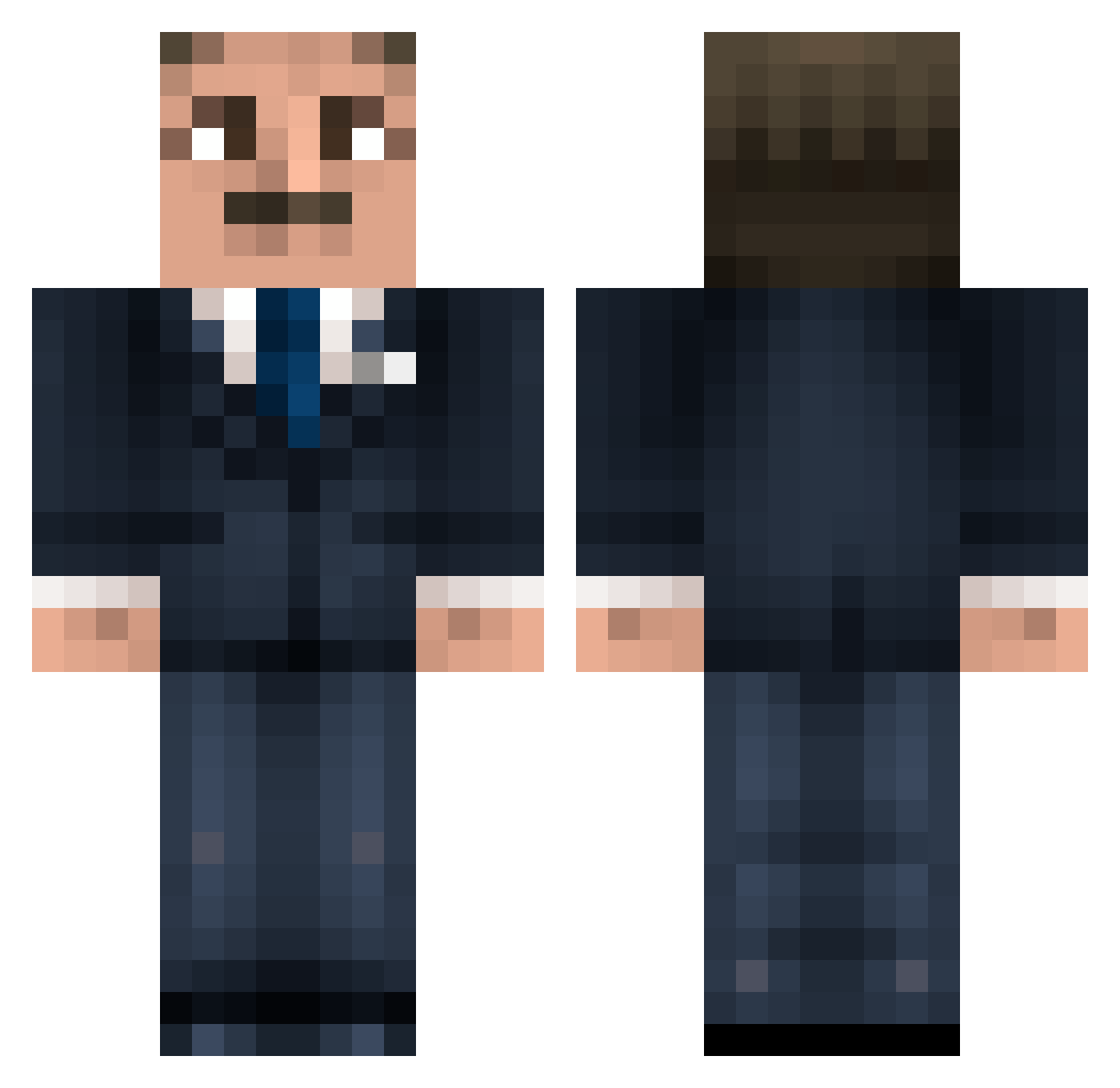 Strangeluna Minecraft skin, front and back view