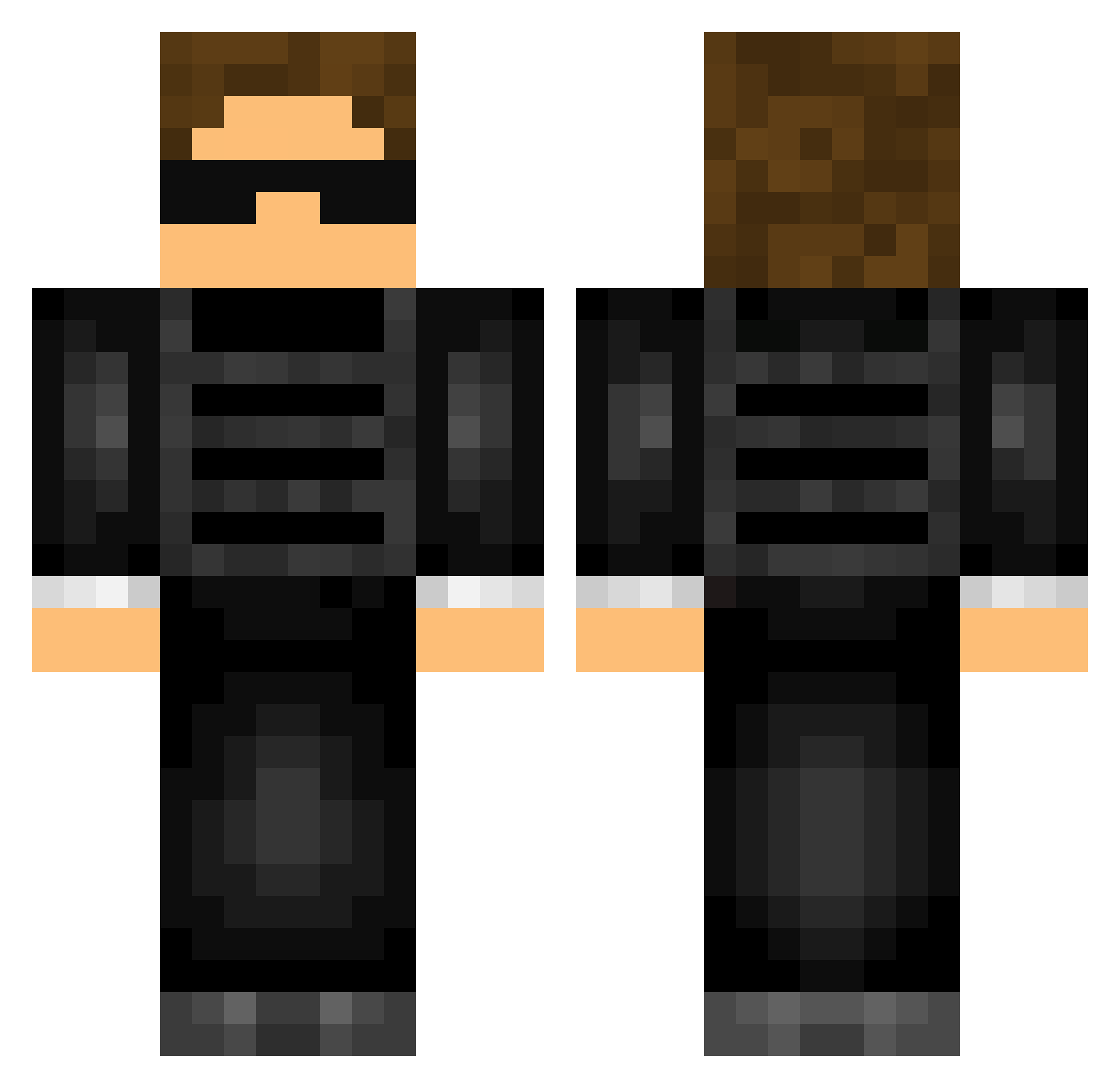 LazyFatSlime Minecraft skin, front and back view