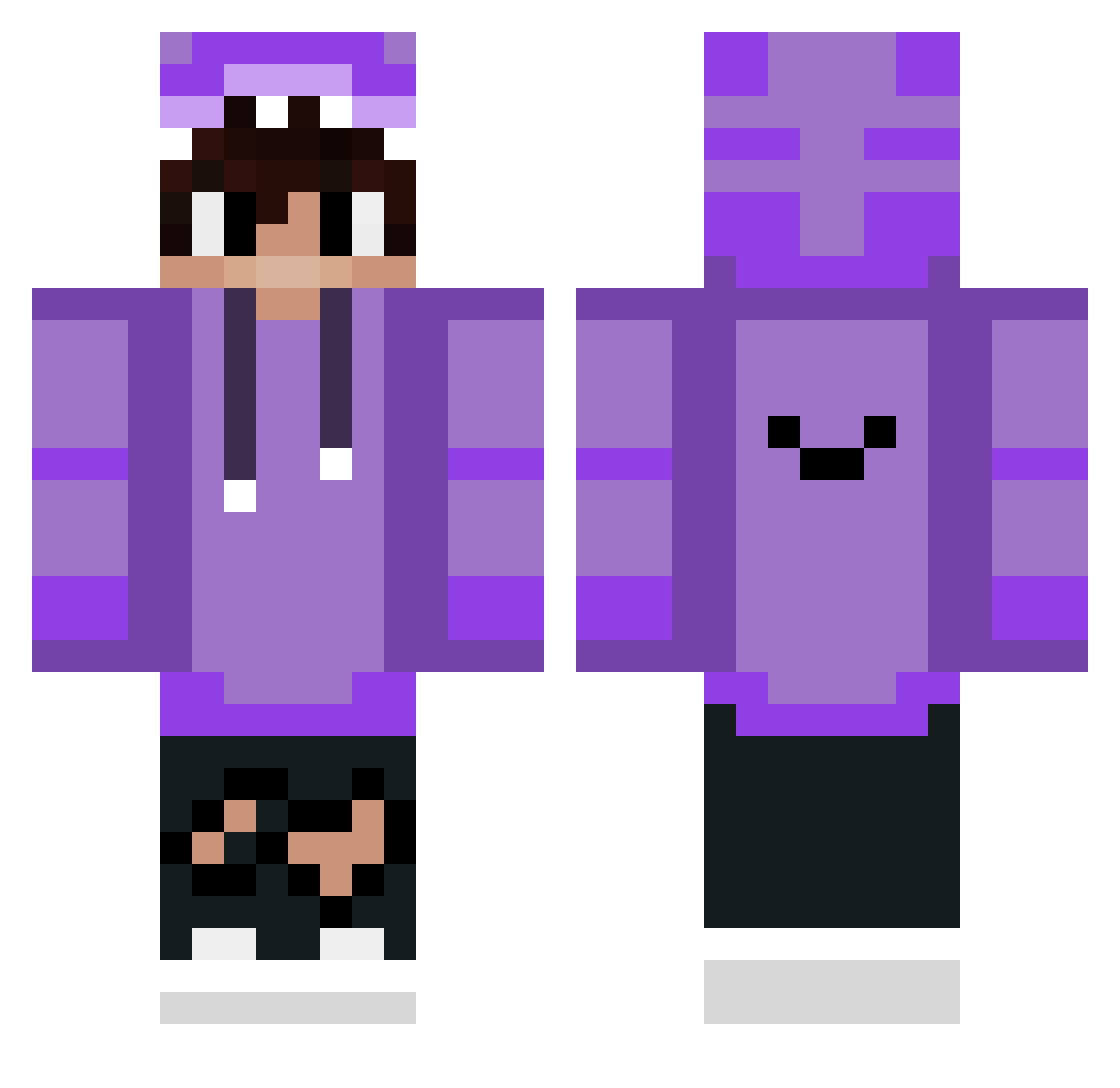 TresorTano Minecraft skin, front and back view