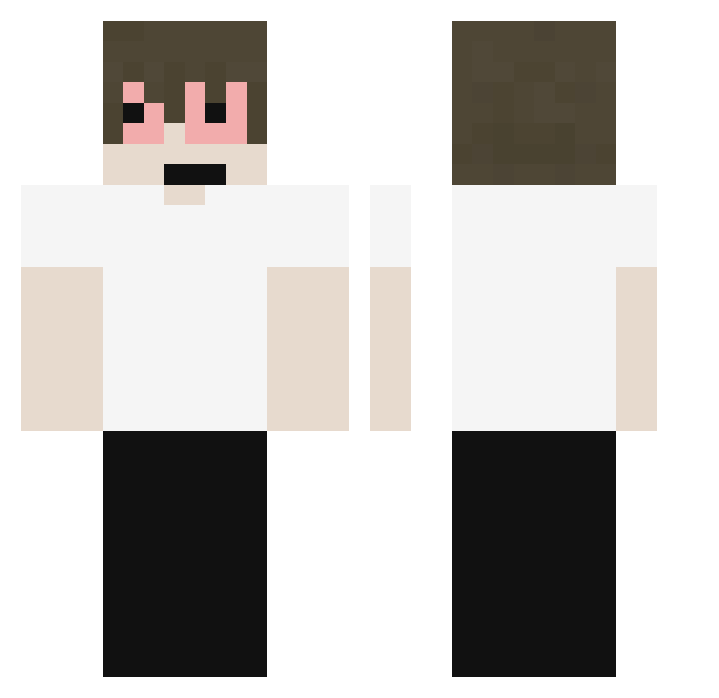 SHUERKSITO Minecraft skin, front and back view
