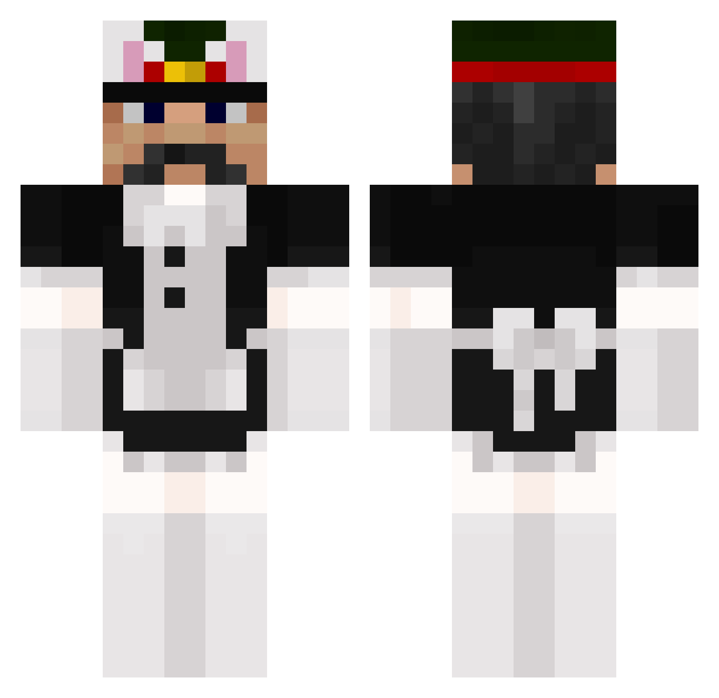 funniestcat123 Minecraft skin, front and back view
