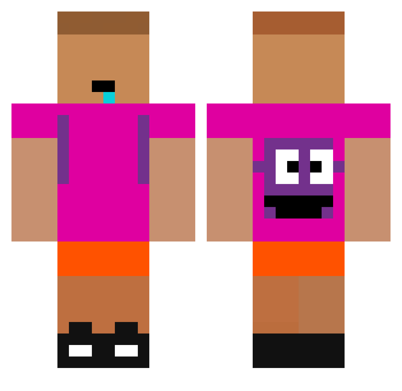 xX_CHEVY_Xx Minecraft skin, front and back view