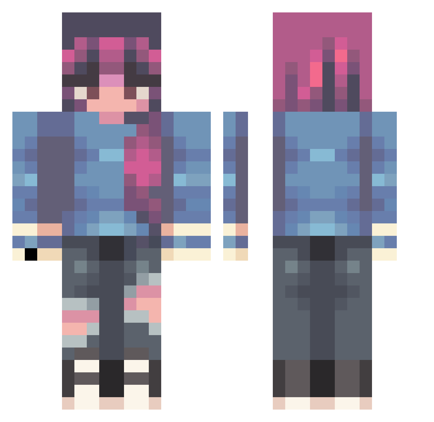 ziggy4 Minecraft skin, front and back view