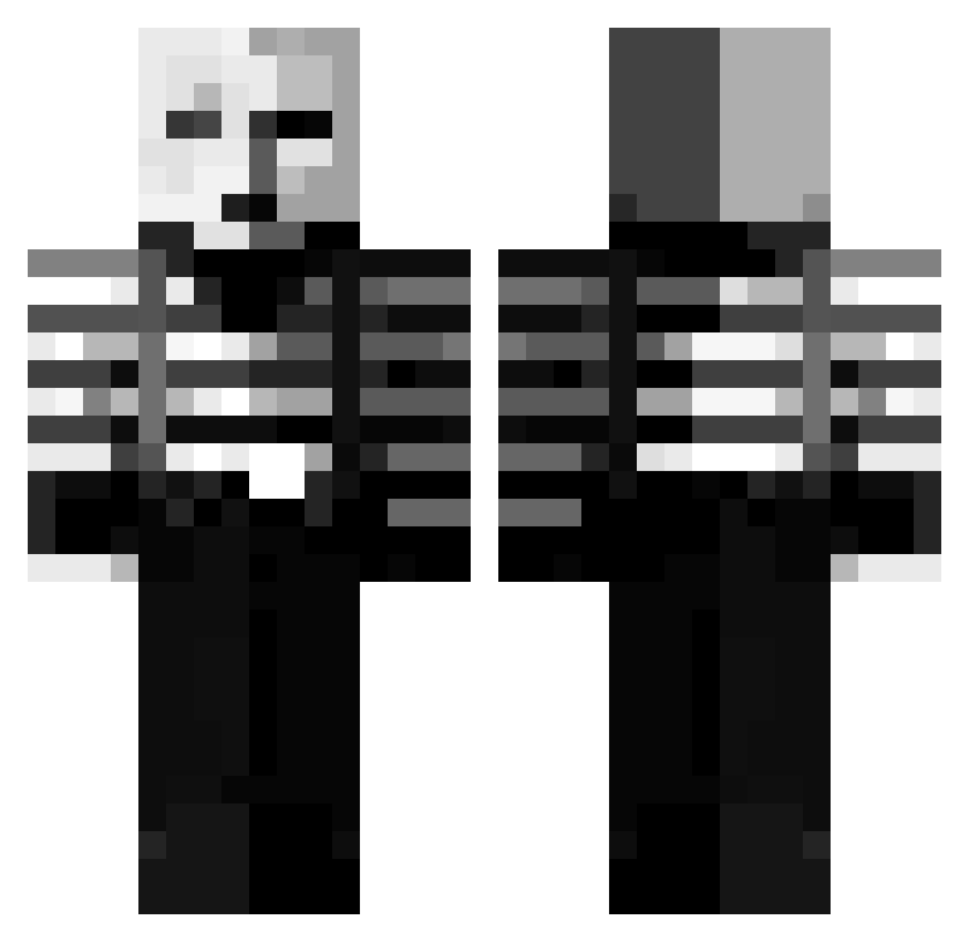 dex_098 Minecraft skin, front and back view