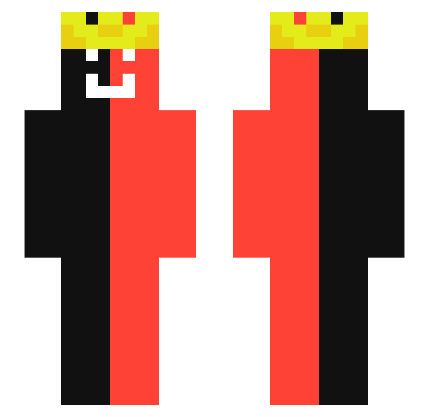 Volxe_ Minecraft skin, front and back view