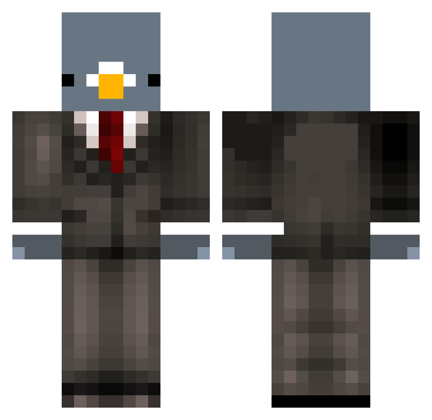 wiastiii Minecraft skin, front and back view