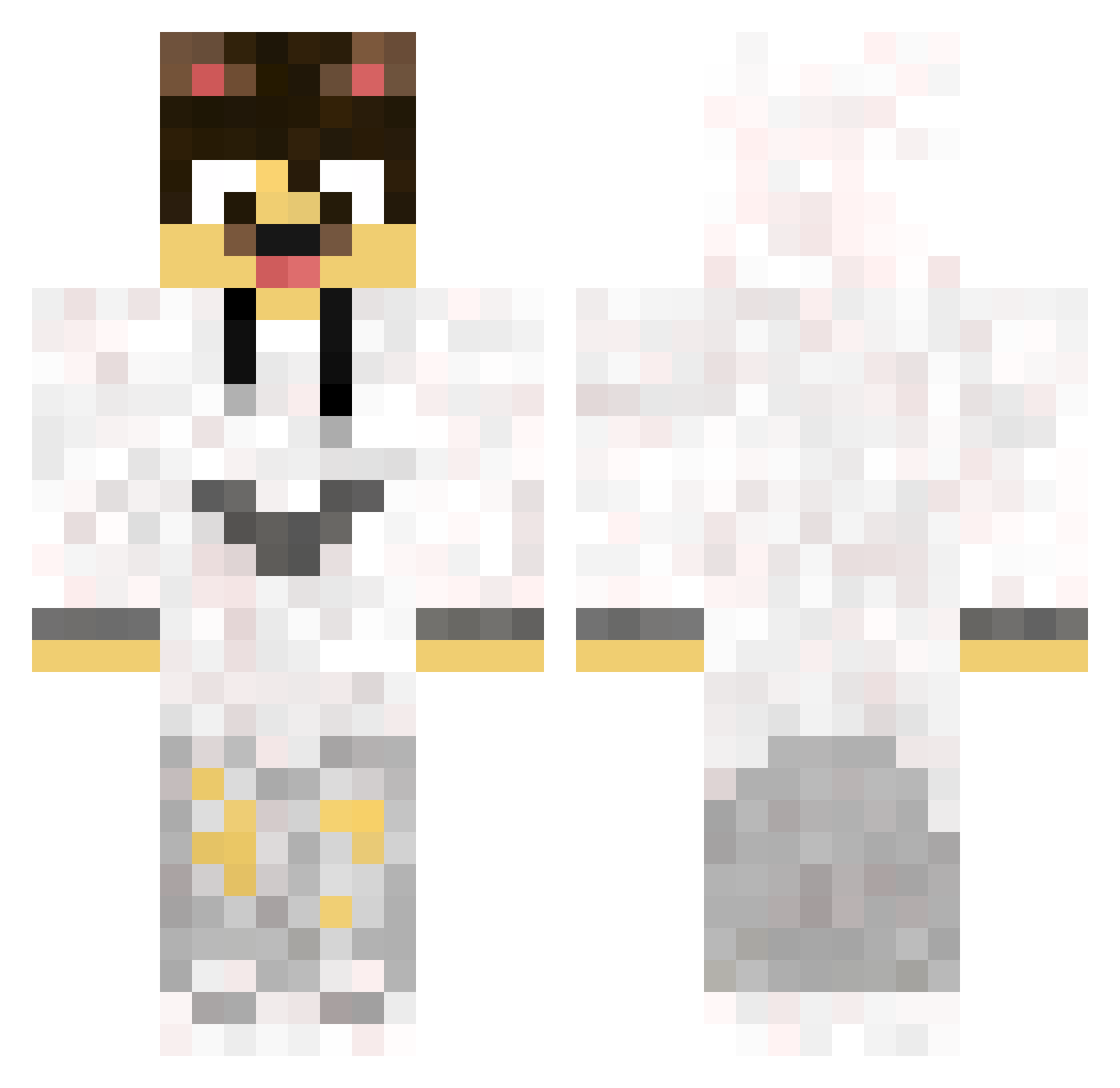 GlopPT Minecraft skin, front and back view