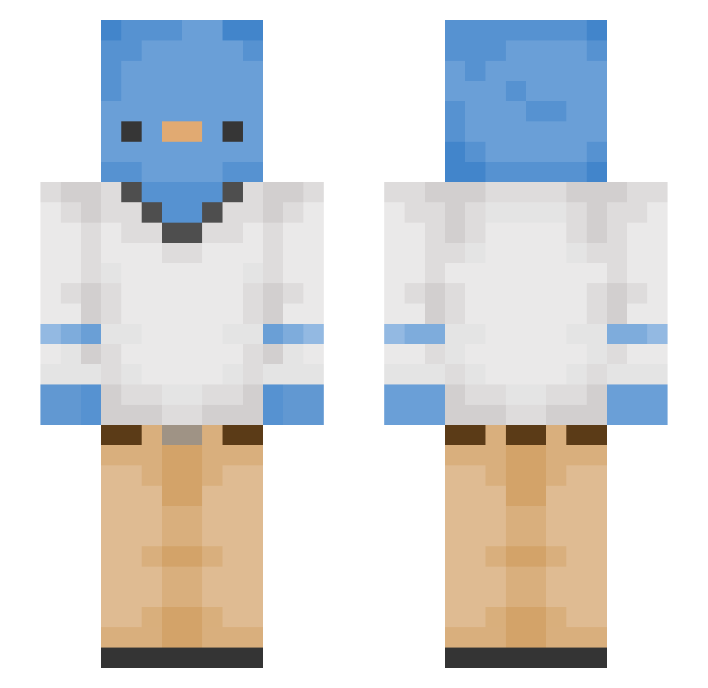 beket Minecraft skin, front and back view