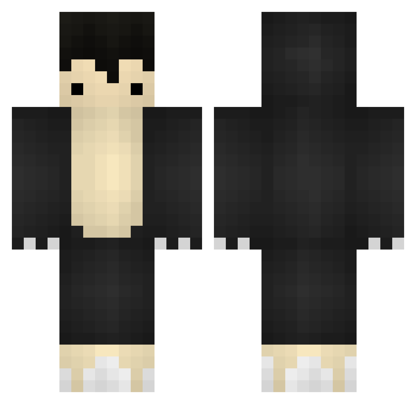 Varianr Minecraft skin, front and back view