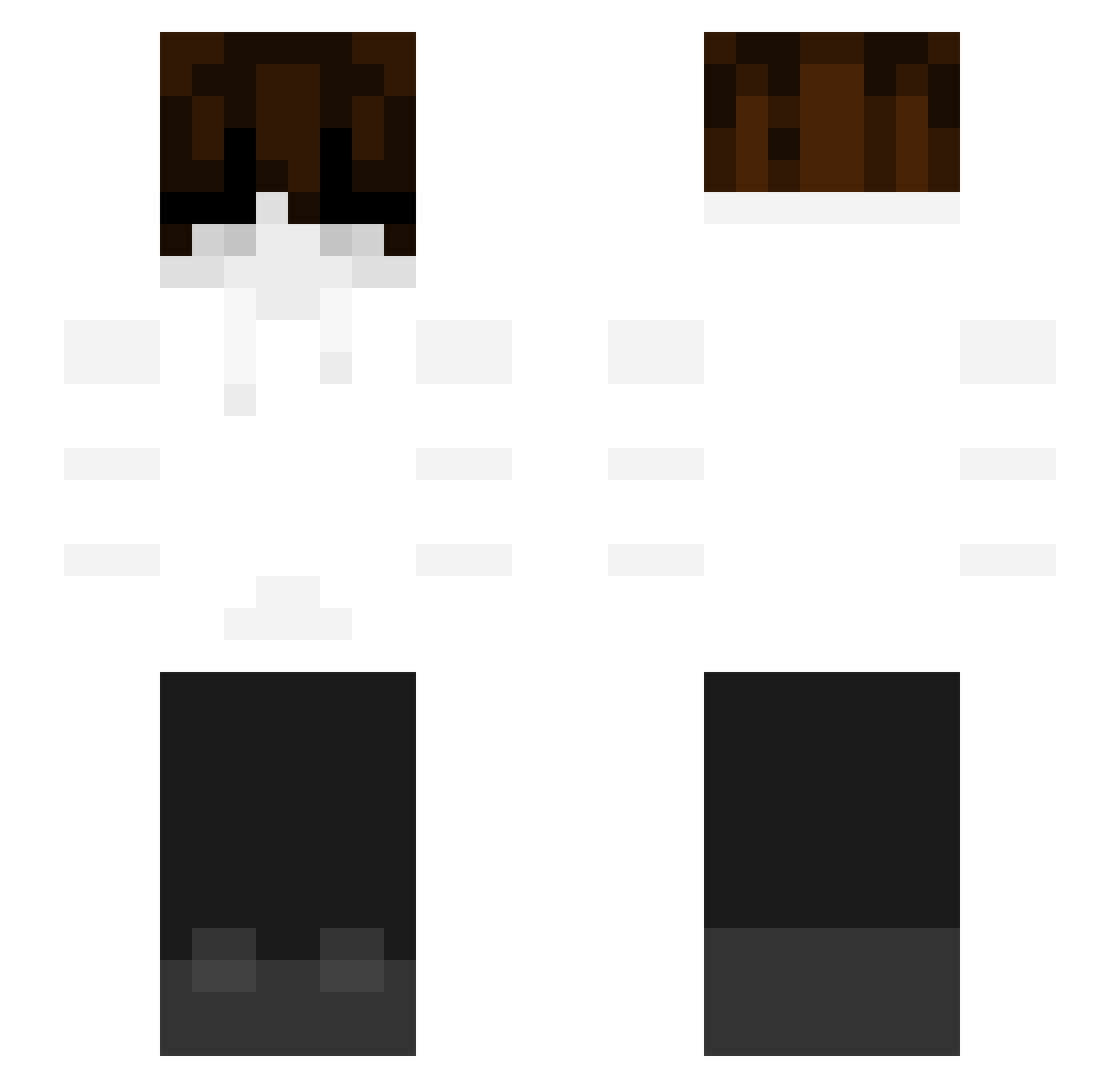 SoosiPro Minecraft skin, front and back view