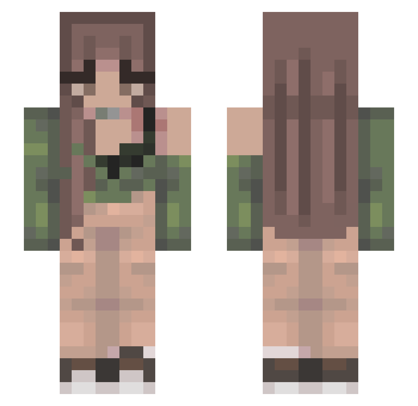 TheRealJazzy2 Minecraft skin, front and back view