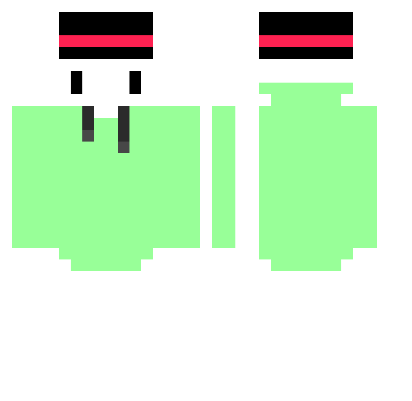 SumerYJ Minecraft skin, front and back view