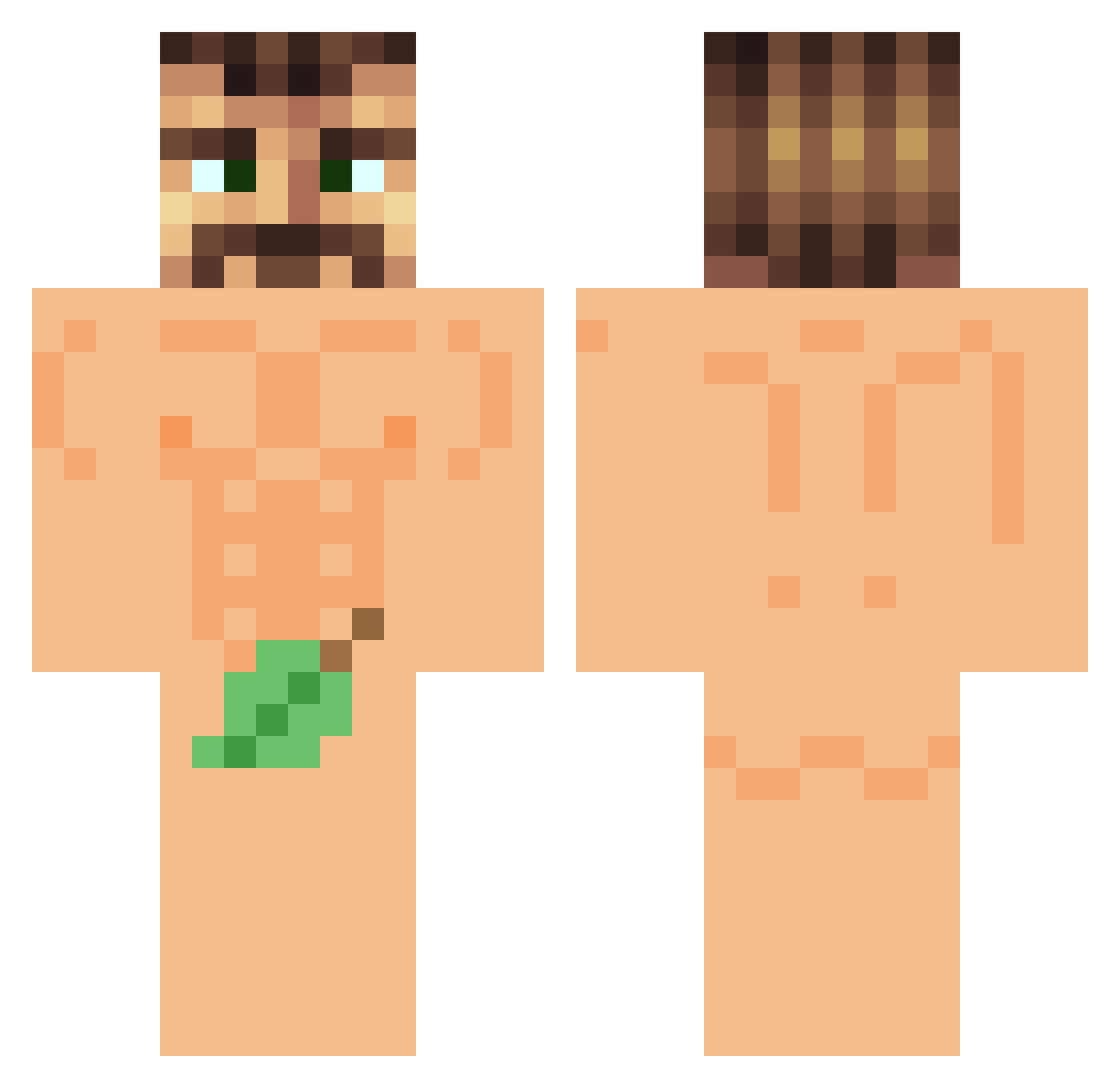 Dzherri Minecraft skin, front and back view