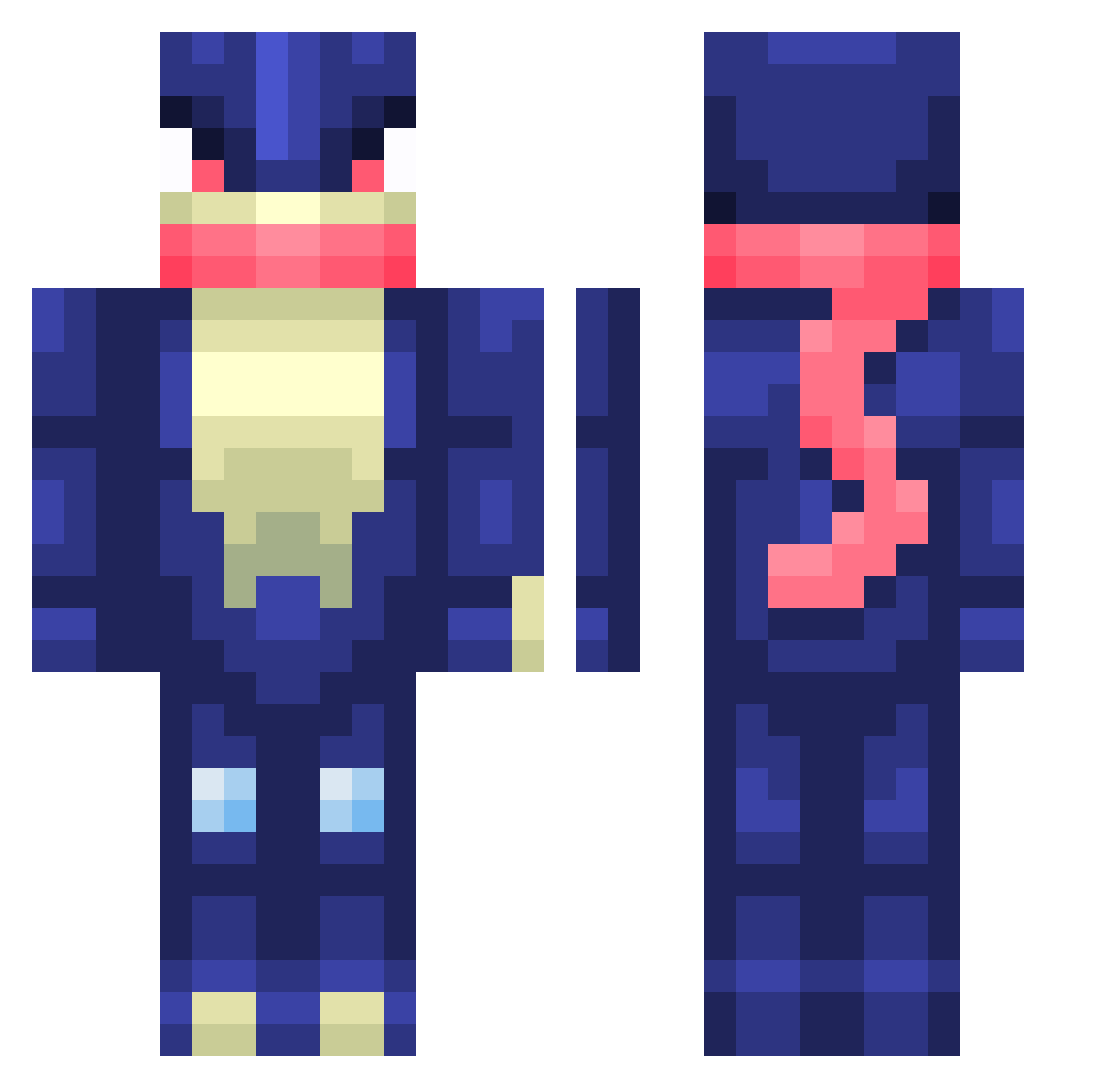 GRENINJA_4005 Minecraft skin, front and back view