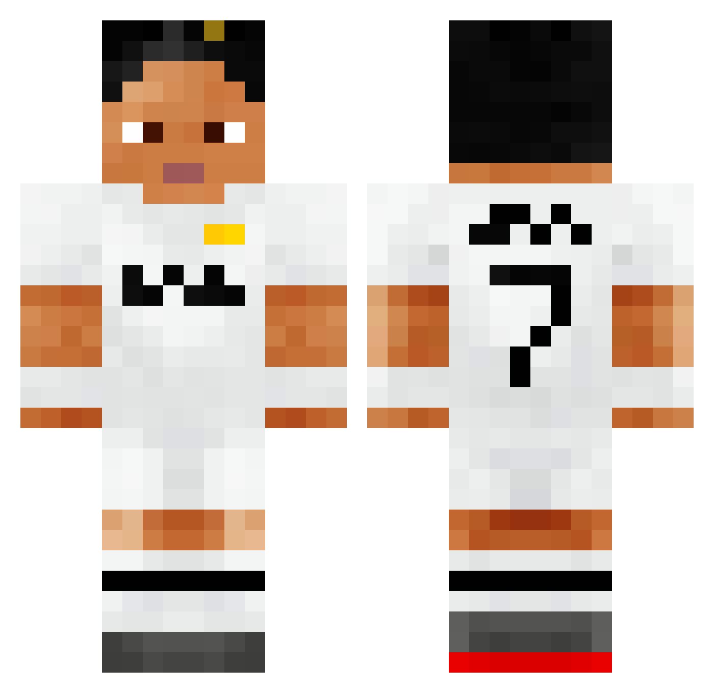 RoTherica Minecraft skin, front and back view