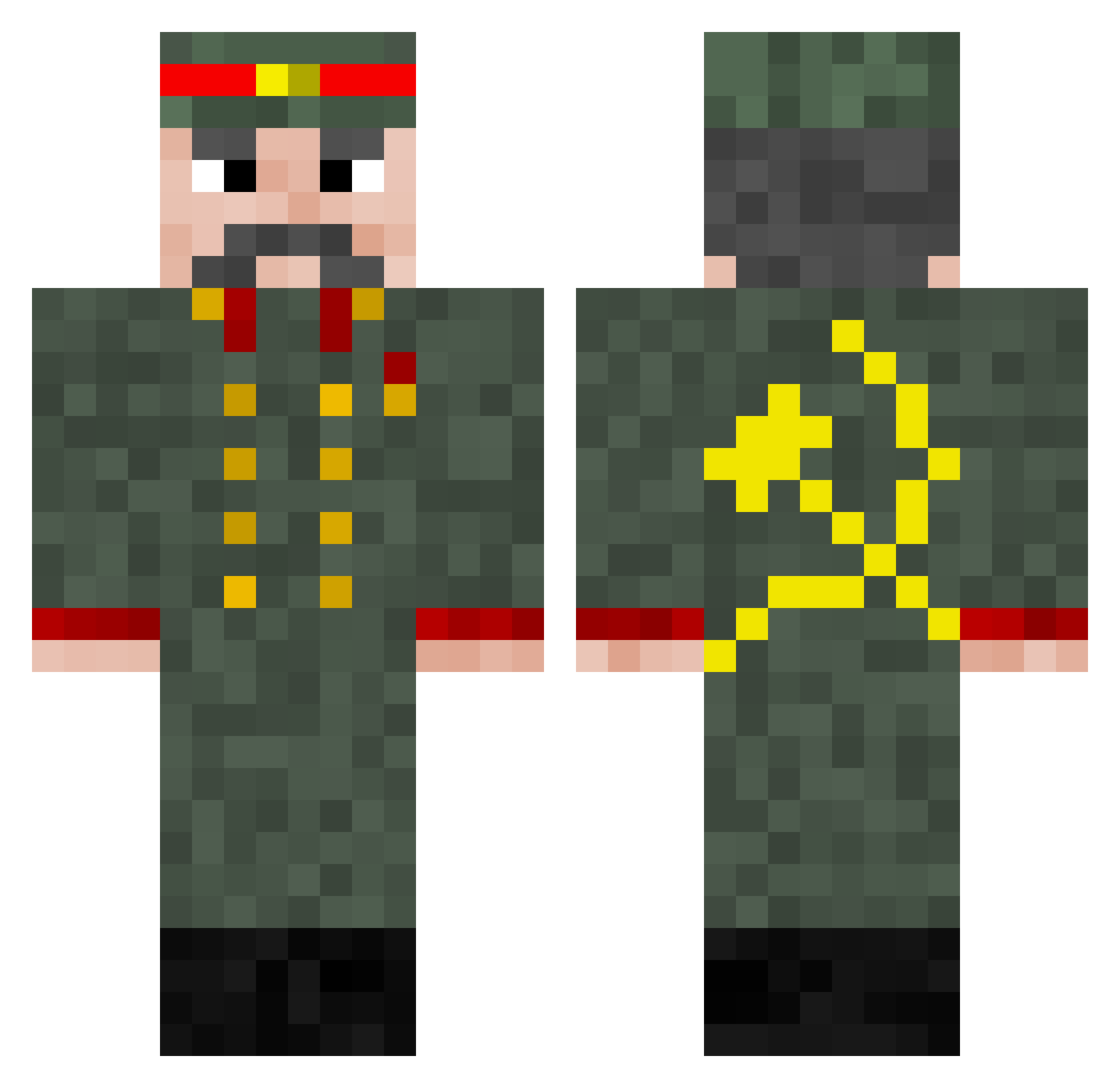 M4ntiZ Minecraft skin, front and back view