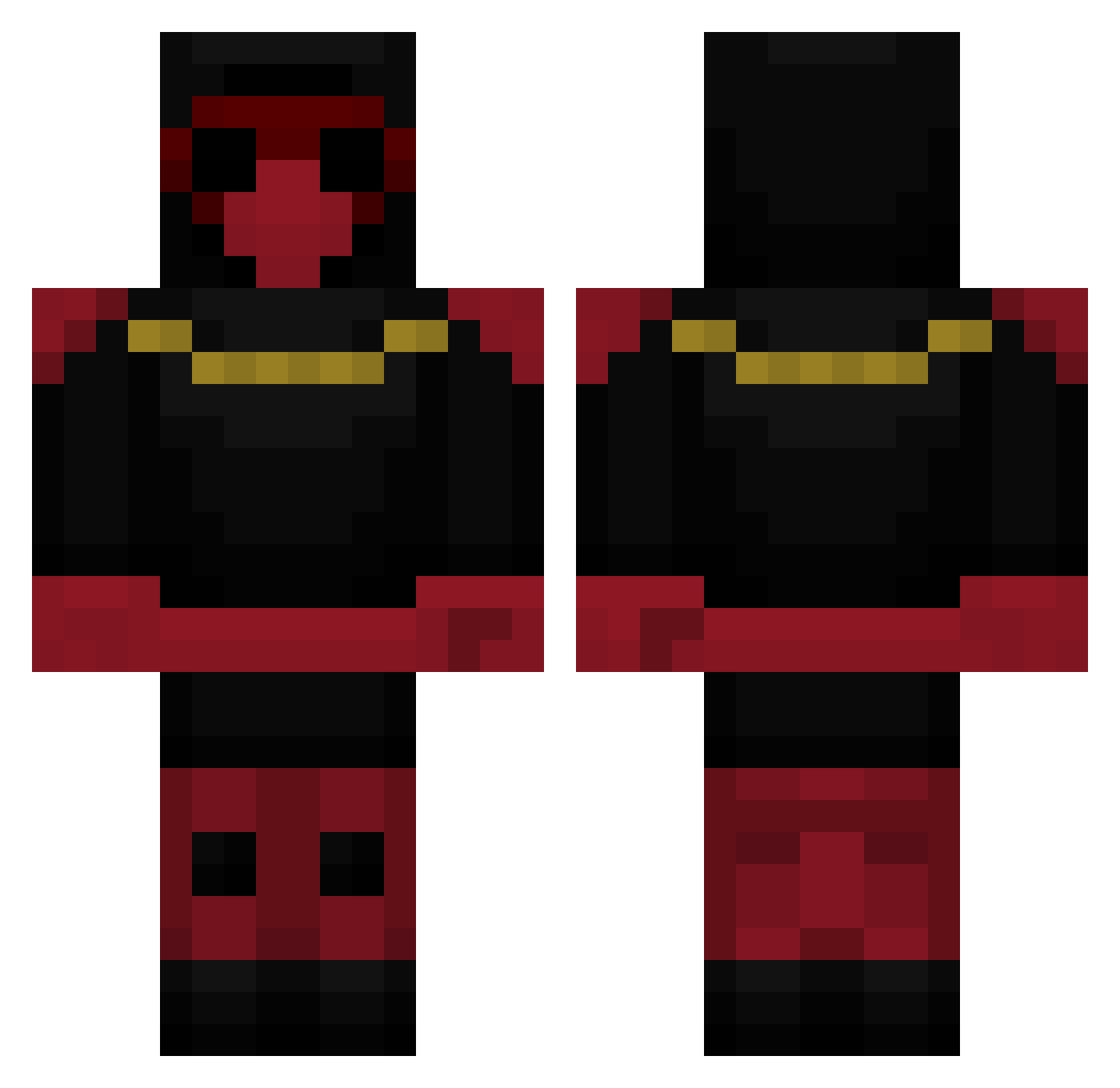 Zelchi Minecraft skin, front and back view