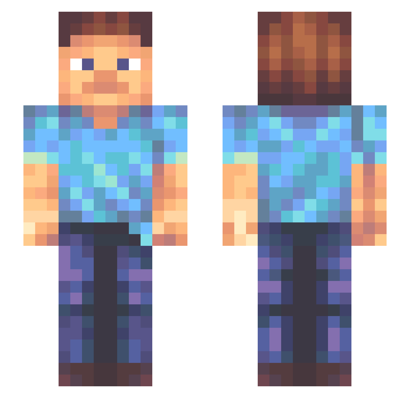 salt_mines Minecraft skin, front and back view