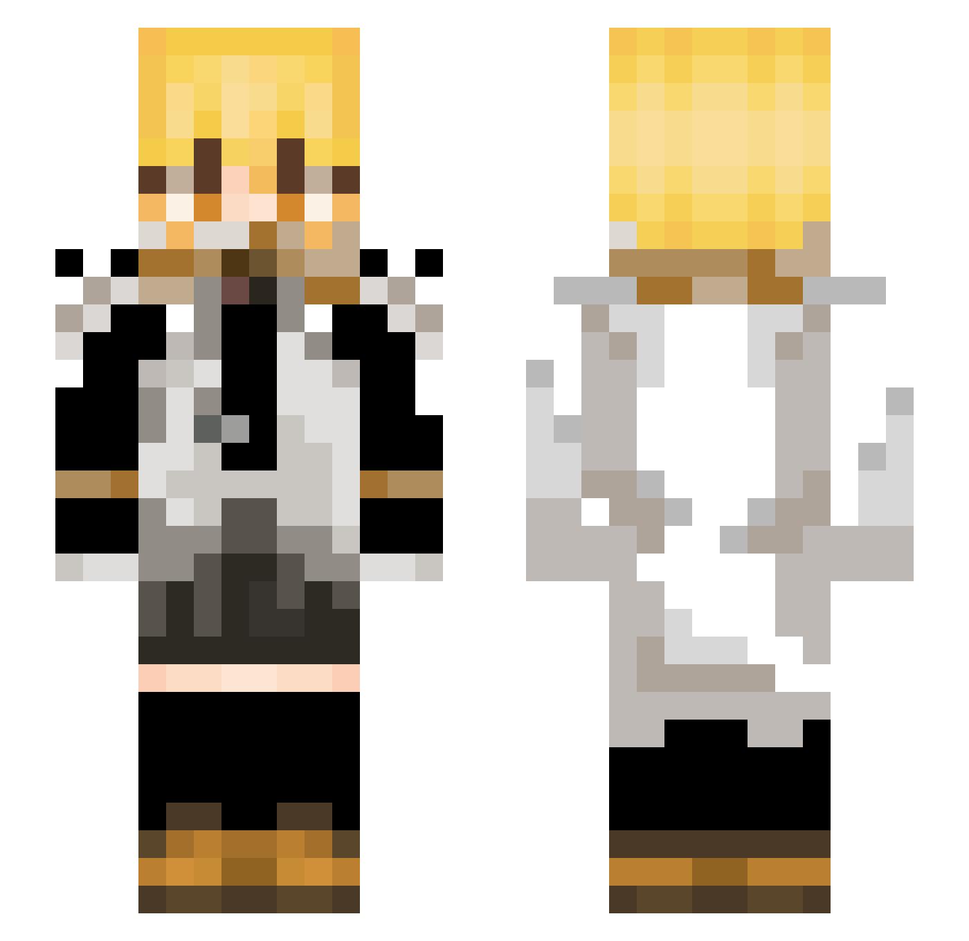 D5M_ Minecraft skin, front and back view