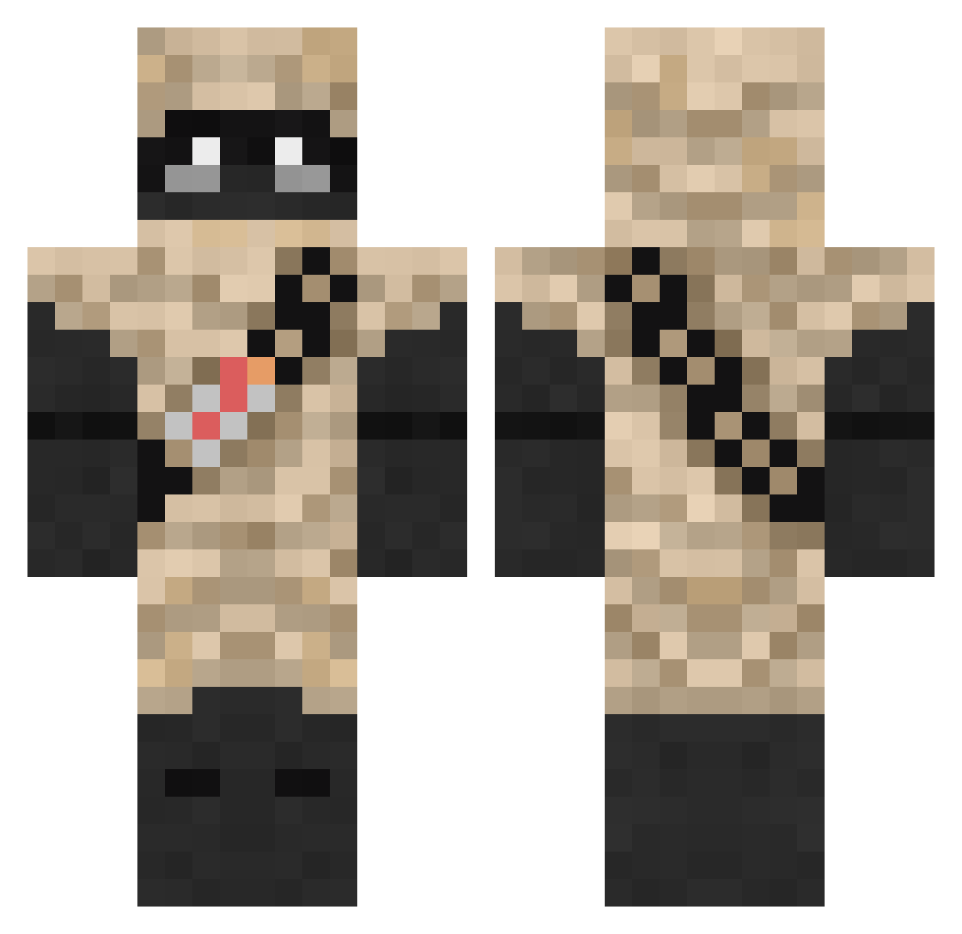 ivanuzz Minecraft skin, front and back view