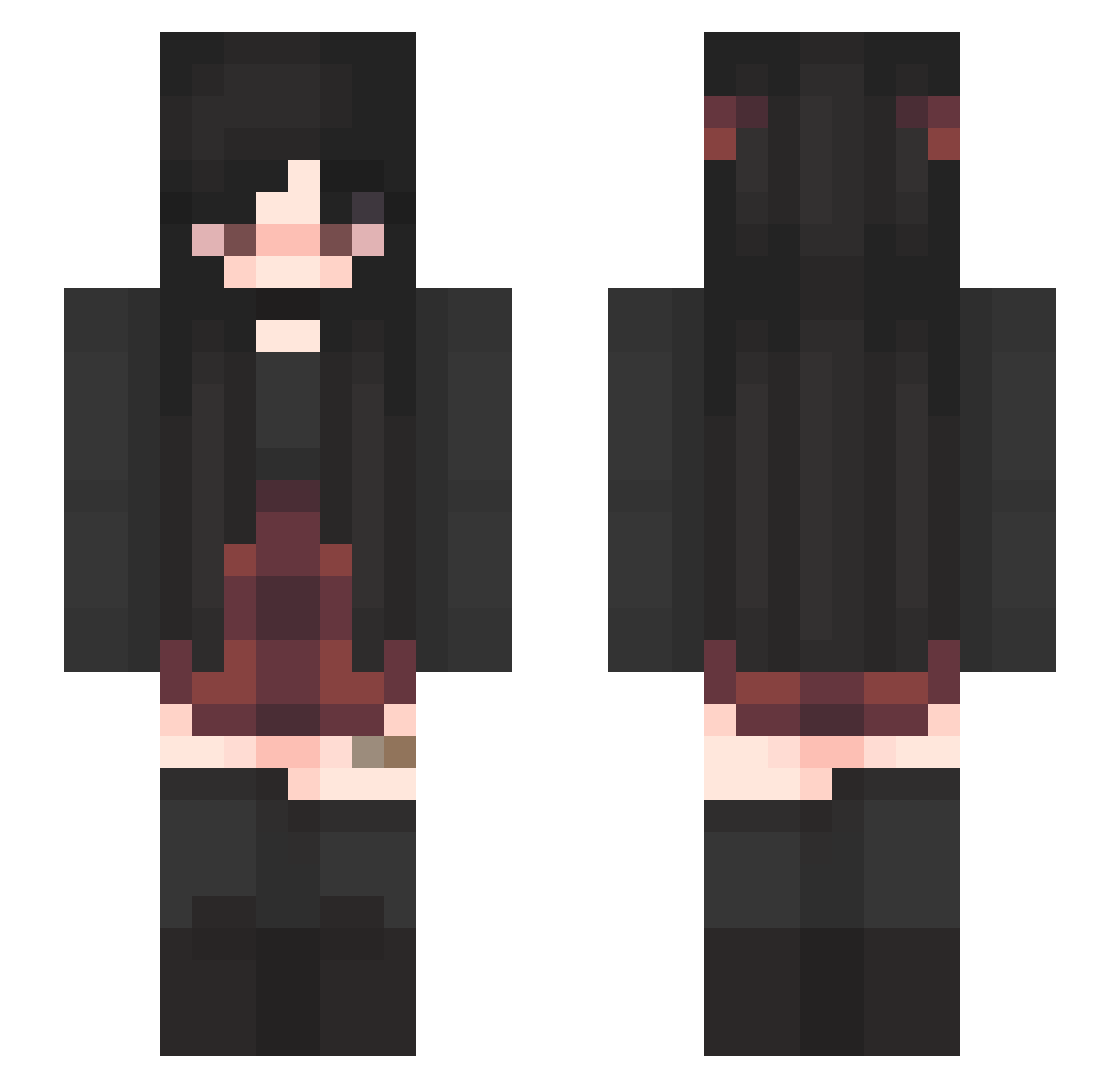 vonderly Minecraft skin, front and back view