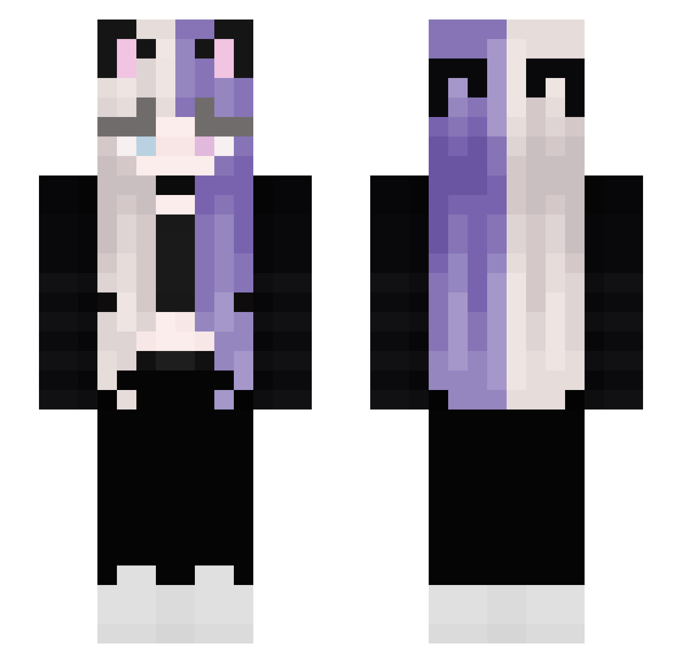 RiggsGaming05 Minecraft skin, front and back view