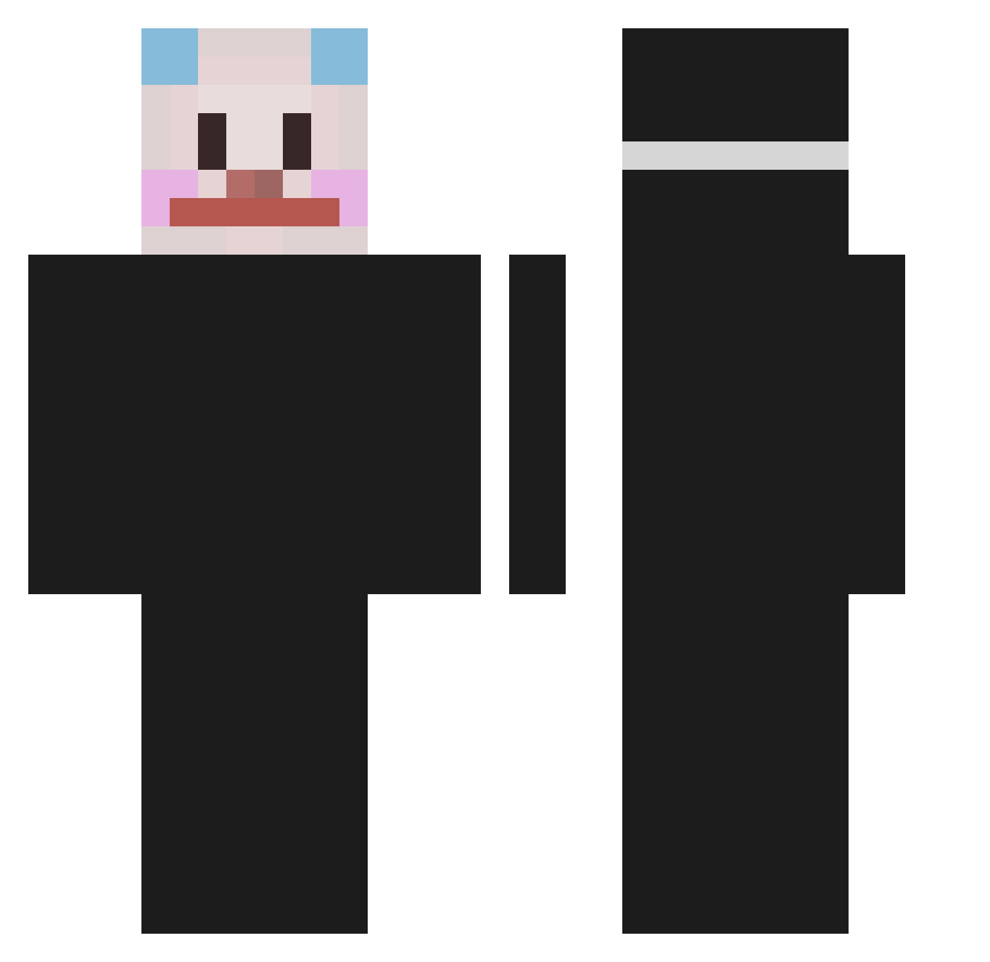 rycci Minecraft skin, front and back view