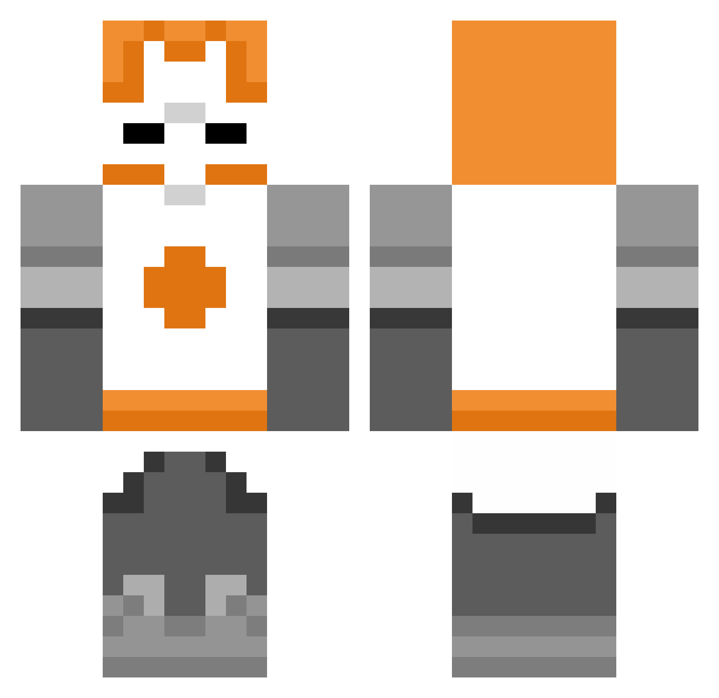 Suhgool Minecraft skin, front and back view